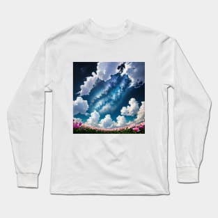 Celestial Blooms: Flowers in the Sky Long Sleeve T-Shirt